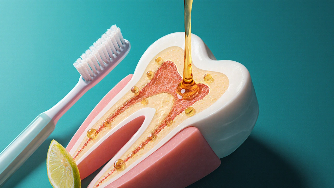 Příčiny citlivosti zubů: kyselé tekutiny a odhalené zubní drahá.