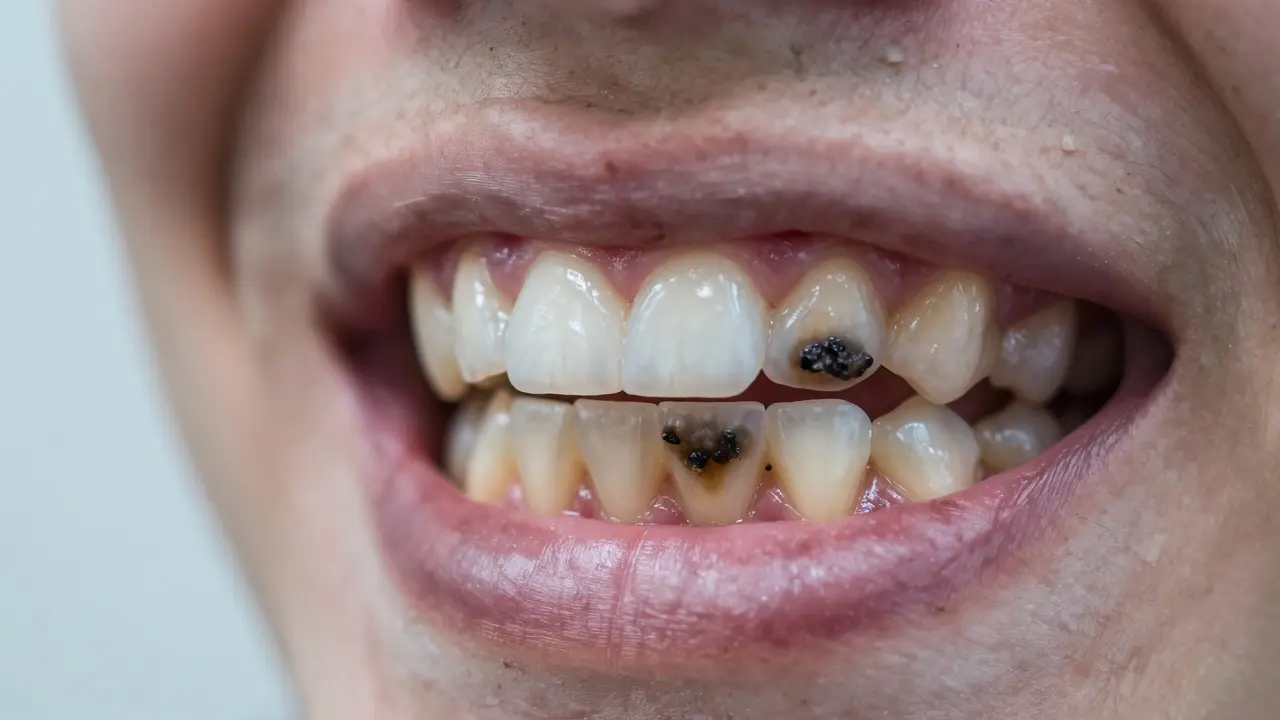 Proč se zuby černají? Příčiny a řešení černého zubního kamene