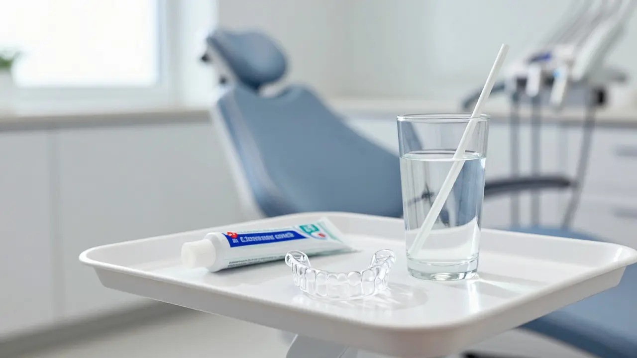 Noční chránič a fluoridová pasta na preventivní péči